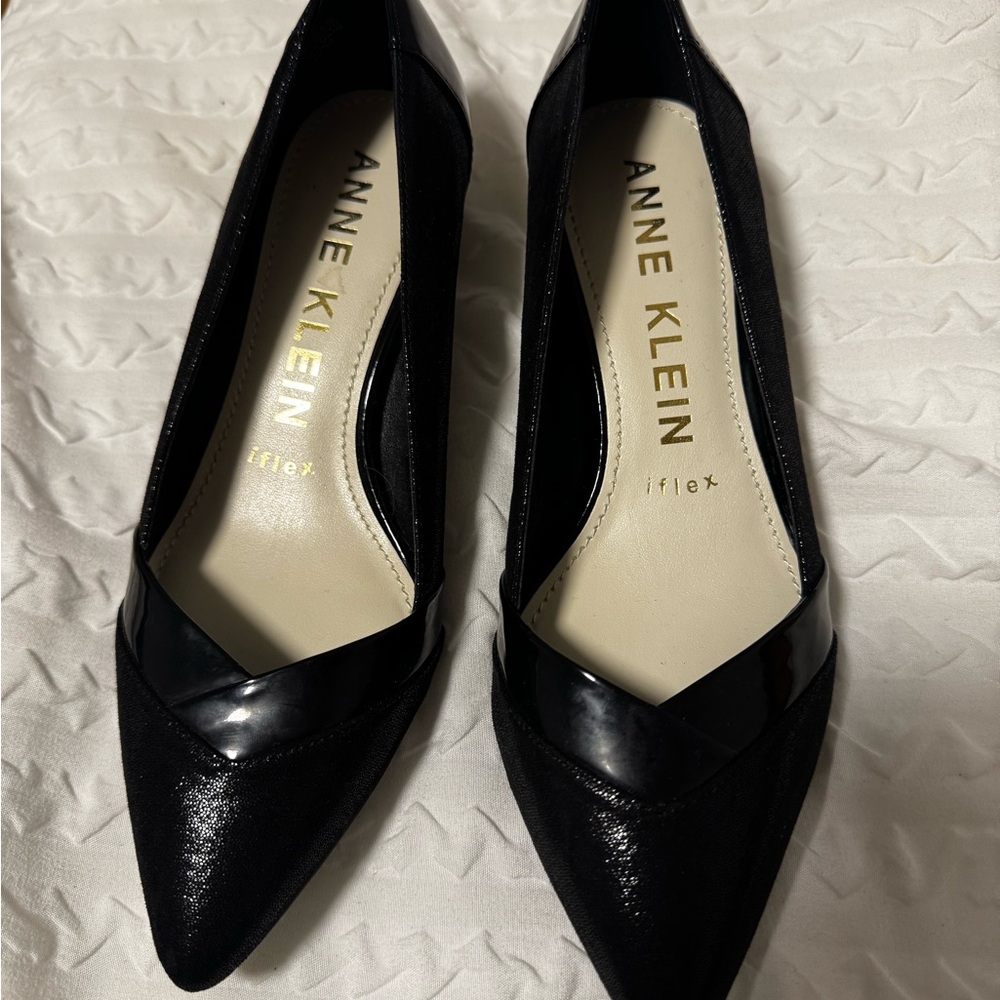 Anne Klein Shiny Black Heels